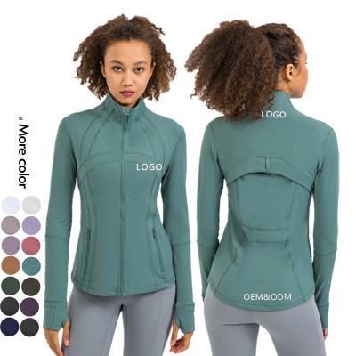 China Xsunwing Breathable Lulu Zip Long Sleeve Yoga Jackets Plus Size Sports Yoga Tops Women's Running Coat Workout Wear Gym Fitness Sports Casual for sale