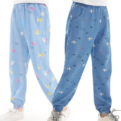 China Boys Children's Breathable Clothing Soft Thin Jeans Pants Trousers Baby Kids Girls Mosquito Pants For Spring Autumn for sale