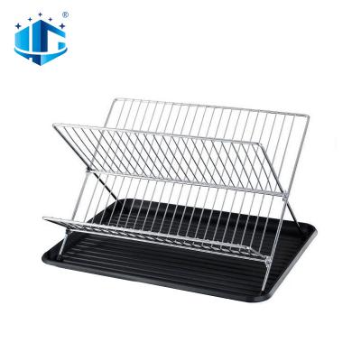 China Sustainable Housewares Folding Dish Drying Rack Dish Rack Kitchen Dish Rack For Kitchen Countertop for sale