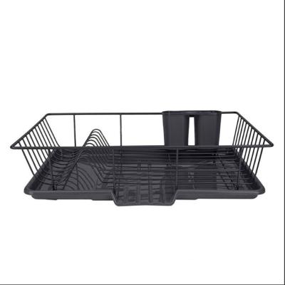 China Small Viable Dish Rack with Tray Compact Dish Drainer for Kitchen Countertop Dish Drying Rack Utensils for sale