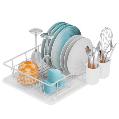 China Drainer Kitchen Dish Rack Large Capacity Sustainable Dish Drainer, Dish Drying Rack With Cutlery Rack for sale