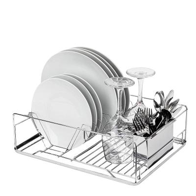 China 1 Viable Good Quality Promotional Custom Presents Cleaning Tools Stainless Steel 2 Tier Dish Rack Dish Rack for sale