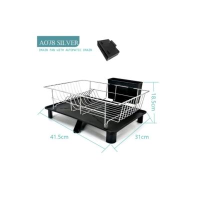 China 1 2022 Mode Sustainable Multifunctional Retractable Dish Rack Stainless Steel Luxury Black for sale