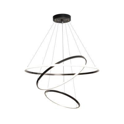 China Designer Modern Art Factory Sale Irregular Creative Modern Black Ceiling Lamp Tube Chandelier Pendant for sale