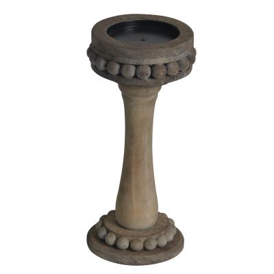 China Large Mayco Antique Single Antique Home Decor Craft Wooden Candle Holder for sale