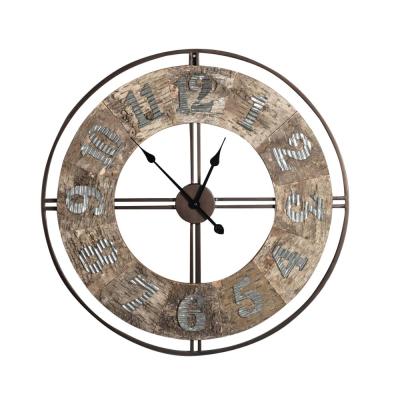 China Mayco Antique Vintage Style Wall Clocks Unique Wooden Farmhouse for sale