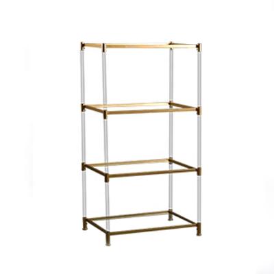 China (Other) Mayco KD Furniture Adjustable Glass and Clear Acrylic Standard Modern Bookcase, Acrylic Shelf for sale