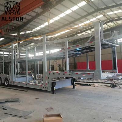 China Mid-Axle Double-Decker Car Carrier Trailer With Skip Automatic Lifting Te koop