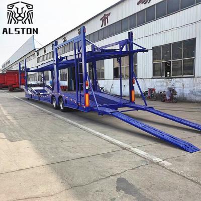 中国 High Deck Car Transporter, Framed Car Carrier Trailer With Low Fuel Consumption 販売のため