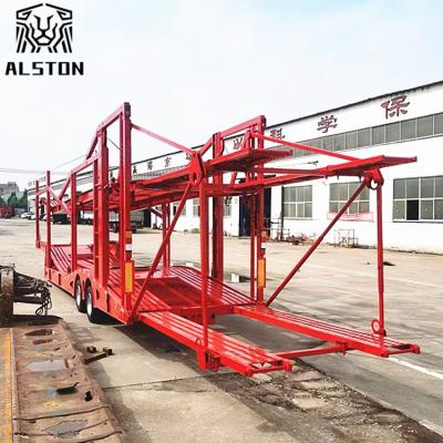 中国 Two Axles Car Carrier Trailer, 8 Position Skeleton Trailer with Upper and Lower Decks 販売のため