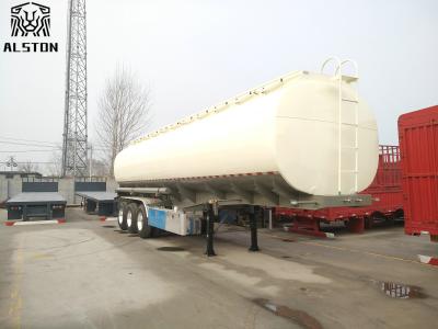 China Carbon Steel 35000L Fuel Tanker Semi Trailer Large Capacity for sale