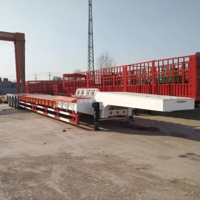 China 4 resistentes Axle Lowbed Semi Trailer en venta