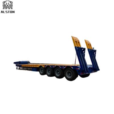 Cina 100 Ton Lowbed Semi Trailer, collo d'oca 4 Axle Lowboy Trailer in vendita