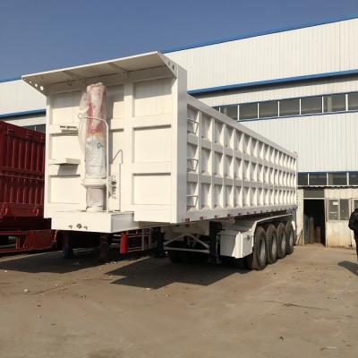 China 60T 80T Rear Dump Trailers , 4 Axle Rear Tipper Trailer 35m3 40m3 for sale