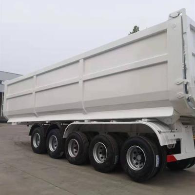 China Heavy Duty 5 Axles Rear Dump Semi Trailer For Road Construction for sale