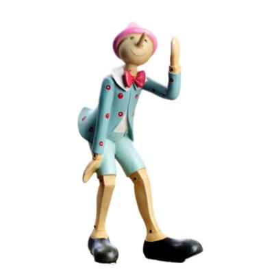 China Hot Selling High Quality Customizable Europe Resin Craft Pinocchio Figurines For Room Decoration for sale