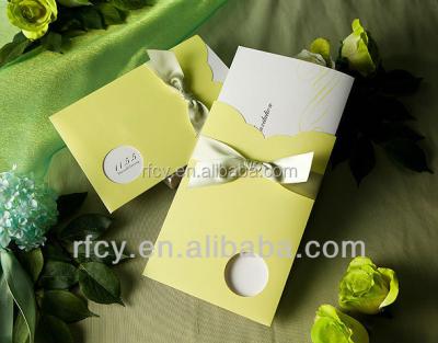 China Hot Europe! ! Luxury Business Invitation Cards With Ribbon, Free Design Printing Cards, DIY Invitation Cards for sale