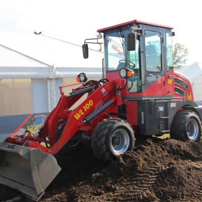 China Construction Material Shops Wolf Loader WL100 r4s Payloads 1000kg Mini Wheel Loader For Farm for sale