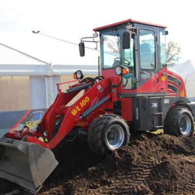 China Building material stores mini wolf switch rcm loader WL100 wheeled loader for farm for sale