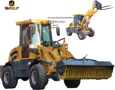 China Building Material Shops WOLF WL160 Mini Log Loader Wheel Loader For Garden for sale