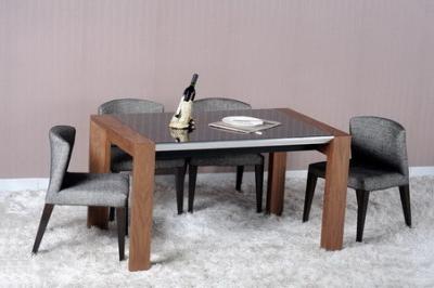 China Modern Dining Room Furniture,Walnut Wood Dining Table for sale