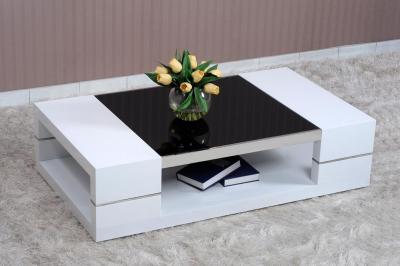 China Wood Living Room Furniture,White,Black High Glossy Coffee Table,End Table,Cocktail Table,Side Table,Sofa Table for sale