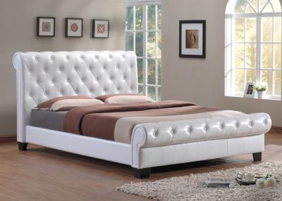 China Upholstered Bed, Upholstered Headboard, Hotel Furniture, PU Leather Bed for sale