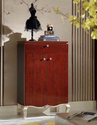 China Villa house Furniture Shoecase with drawers Ebony wood shoe cabinets for Hall furniture from China factory for sale