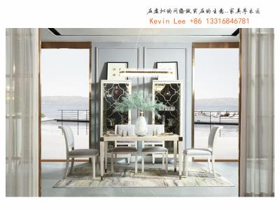 China American style Dining room furniture factory sale for Villa house interior designer Custom the table and wine Cabinets for sale