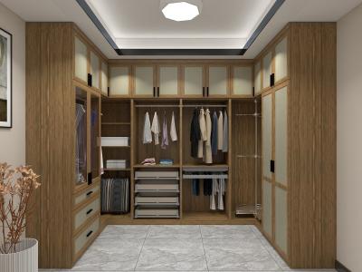 China Walk In Closet Custom Size Made For Wardrobe Cabinet Of Melamine Board Modern Design Space Saving Bespoke Furniture for sale