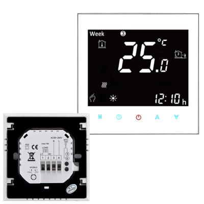 China Modern Smart 24VAC Controller Programmable Room Temperature Room Thermostat for sale