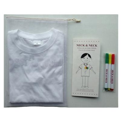 China Wholesale Viable Promotional Creative Cotton Maker Diy Art Painting Coloring T-shirt With Color Pen for sale