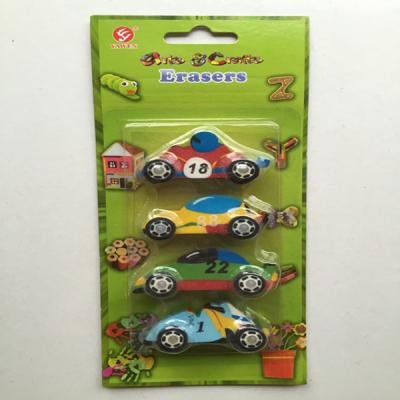 China Funny Car Promotional Shape 3D Erasers for sale