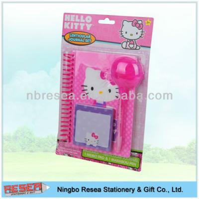 China Spiral Hello Kitty Notebook Sets for sale