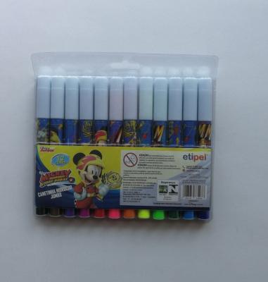 China Study& 12pcs School Carton PVC Bag Jumbo Watercolor Markers Watercolor Pens for sale