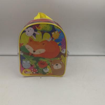 China New School Full Color Printing PVC Clear Clear Bookbag Mini Backpack Transparent Children Cartoon for sale