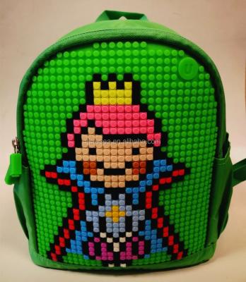 China Polyester Kids DIY Silicone Backpack School Bag for sale