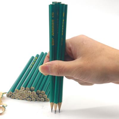 China Cheap 2b Graphite Wooden Loose Wooden Pencils HB School Pencil Office School Pencil Student Sketching Green Pencil for sale