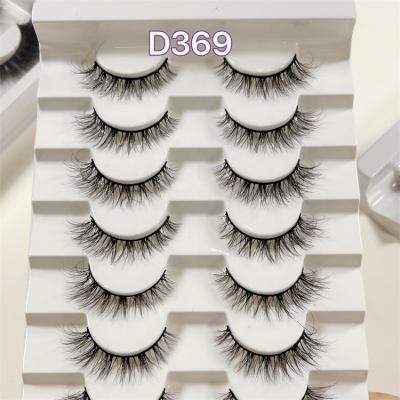 China China Sunland Lash Factory Own Brand Natural Invisible Clear Strip Lash Handmade False Eyelash 3D Mink Eyelash from Mink False Eyelashes for sale