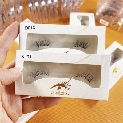 China 3d Mink Lashes Bulk Half Mink Eyelashes Half Lash Eyelashes Strip Natural Natural Bottom Lashesclear For Chiffon People Makeup for sale