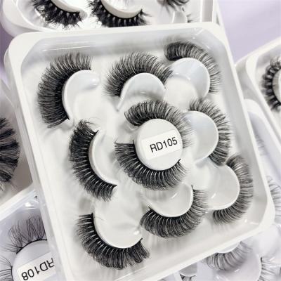 China Full Mink 6mm Curl Russian Volume China Sunland striplashes faux mink eyelashesfaux mink eyelashes mm 10mm d whips false lashes Russian for sale