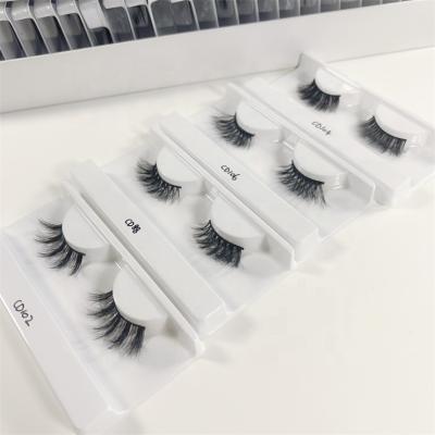 China Qingdao Winged Sunland 13mm 15mm lashes faux mink cat eyelashes3d fluffy mink eyelashes for sale