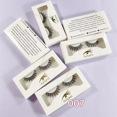 China 034 Natural Your Own Brand Drawer Slide Lashbox Packaging Customizable Fake Lashes Bulk Wholesale Synthetic Vegan PA for sale