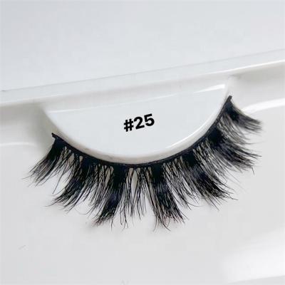 China Private Label #25 Natural Custom Packing Real Fake Eyelash Thick Eyelash 100% Horse Fur Eyelash for sale