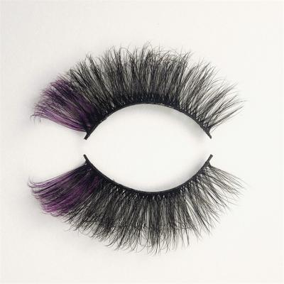 China 2021 new Natural Tapered Faux Mink Silk Strip Es de Mink Es Lash Strips Color 3D de Faux de segment de styles for sale