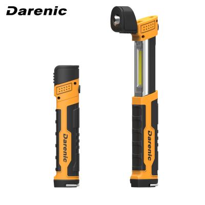 China ABS Amazon Hot Selling Darenic Inspection Light 3W Professional Lighting Rechargeable Work Light With 1W Flashlight for sale