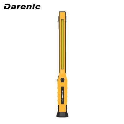 China Darenic 3W 300LM Slim and Ultra Thin Portable Rechargeable Slim LED Inspection Work Light with Magnetic Base and Metal Hook for sale