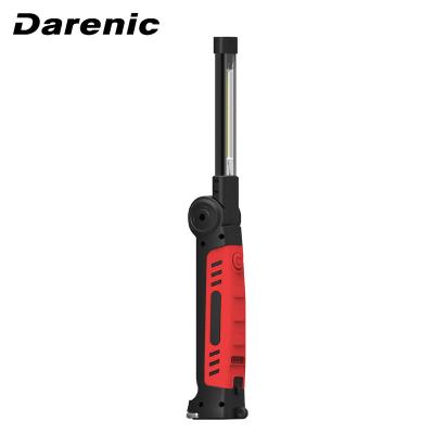 China ABS Housing With Painting Darenic 3W Rechargeable Battery 300lm LED Rubber Rough Inspection Work Light For Camping for sale