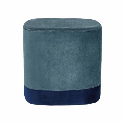 China (Others)Adjustable USA Warehouse Modern Living Room Furniture Fabric Square Side Velvet Ottoman Stool Direct Ship for sale