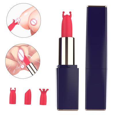 China 3 Heads in 1 Factory Intimacy 3 Head Lipstick Vibrator Female Toy for Women Mini Nipple Vibrating Lipstick Lipstick Clitoris Stimulation for sale